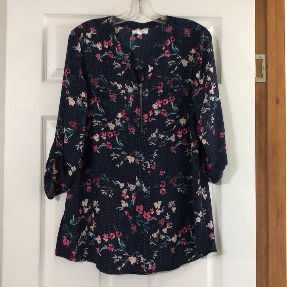 3/4 Sleeve Floral Blouse